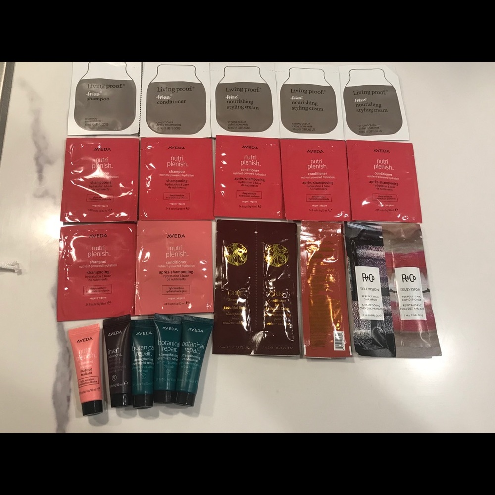 Hair products samples bundle